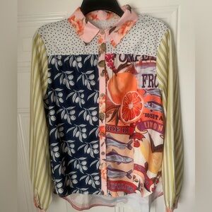 Whimsical Women’s Boutique Blouse Size L